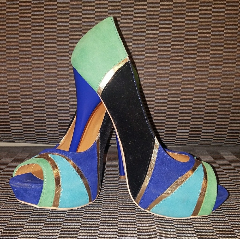 Qupid peep toe Pumps, Size 9.5